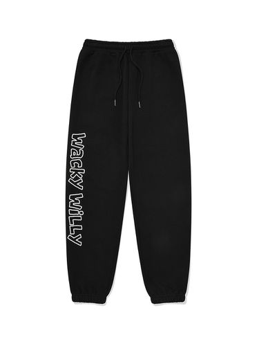 Logo graphic sweat pants black - Wacky Willy - Modalova