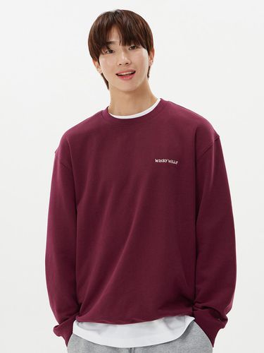 Signature logo sweatshirt burgundy - Wacky Willy - Modalova