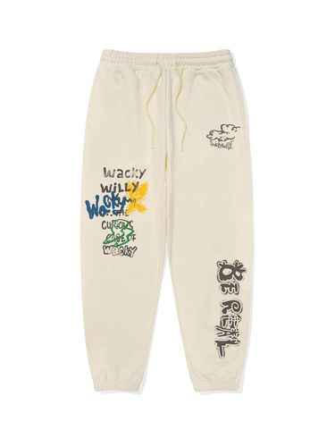 Spray graphic sweatpants _Light Beige - Wacky Willy - Modalova