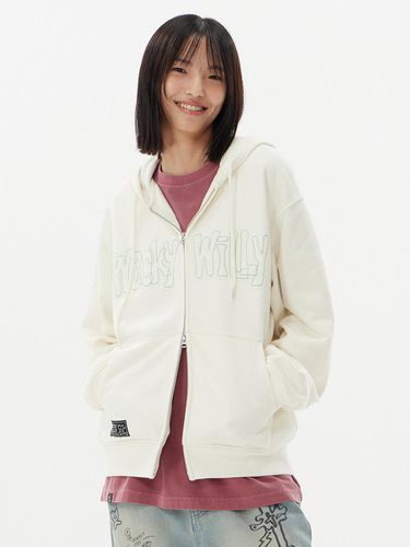 Applique Hooded Zip-Up_Light Beige - Wacky Willy - Modalova