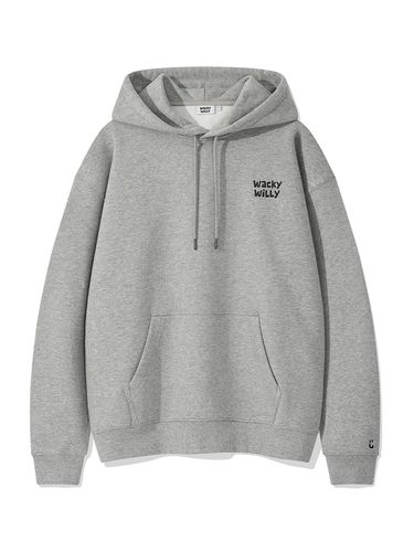 Logo typo graphic hoodie gray - Wacky Willy - Modalova