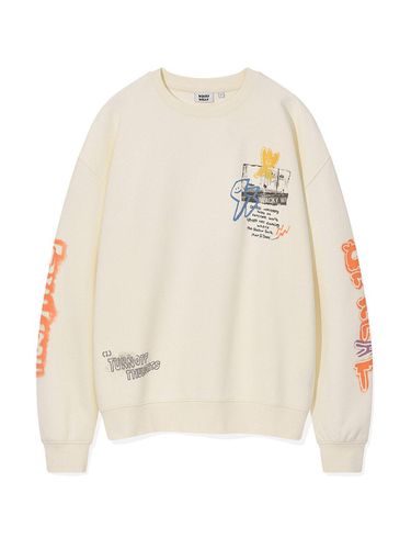 Graffiti sweatshirt _Light Beige - Wacky Willy - Modalova