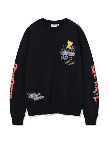 Graffiti sweatshirt black - Wacky Willy - Modalova