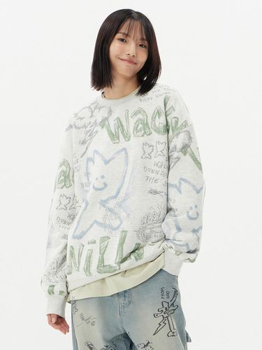 Spray graphic sweatshirt_Sand - Wacky Willy - Modalova