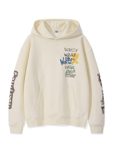 Spray graphic hoodie_Light Beige - Wacky Willy - Modalova