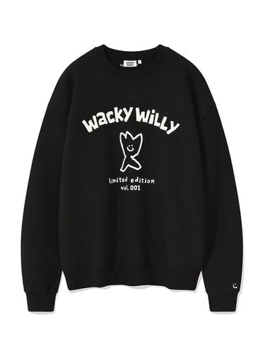 Logo typo graphic sweatshirt black - Wacky Willy - Modalova