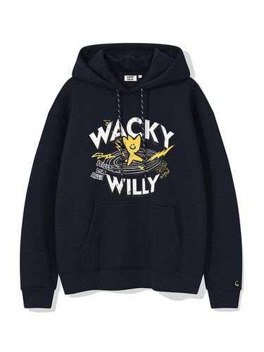 Crack graphic hoodie navy - Wacky Willy - Modalova