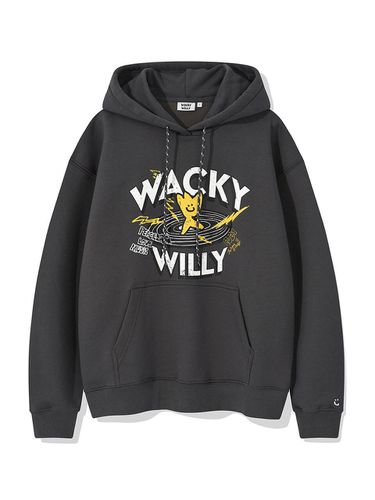 Crack graphic hoodie dark gray - Wacky Willy - Modalova