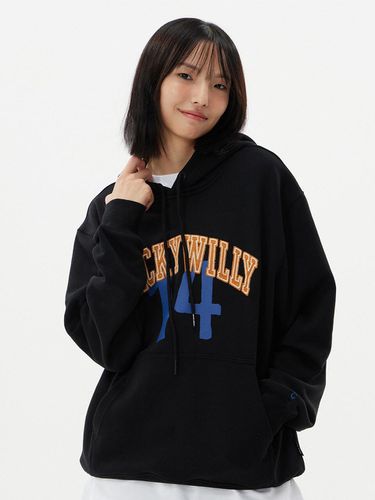 Arch Lettering graphic hoodie black - Wacky Willy - Modalova