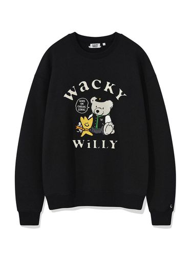 One-point graphic sweatshirt black - Wacky Willy - Modalova