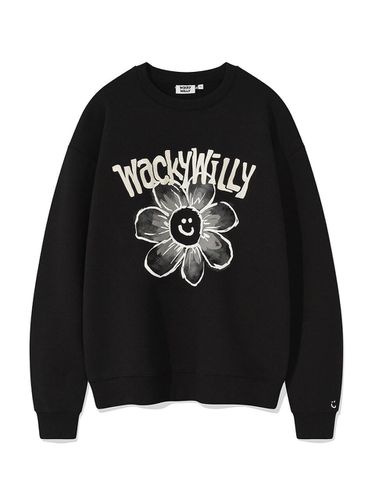 Flower graphic sweatshirt black - Wacky Willy - Modalova