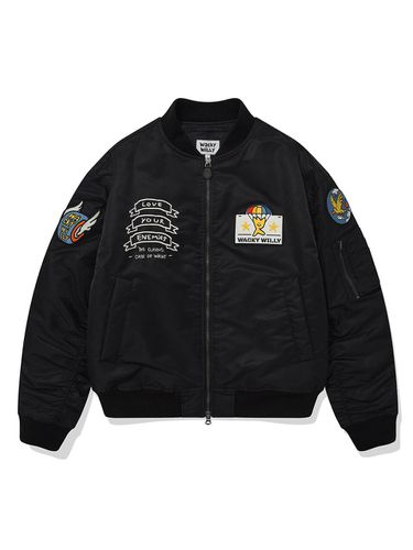 Patchwork MA-1 Jacket_Black - Wacky Willy - Modalova