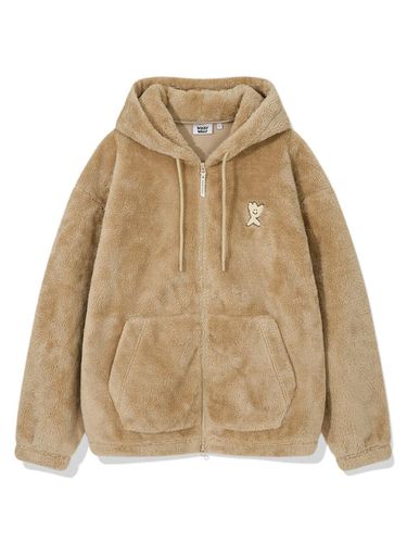 Fluffy Hooded Jumper Beige - Wacky Willy - Modalova