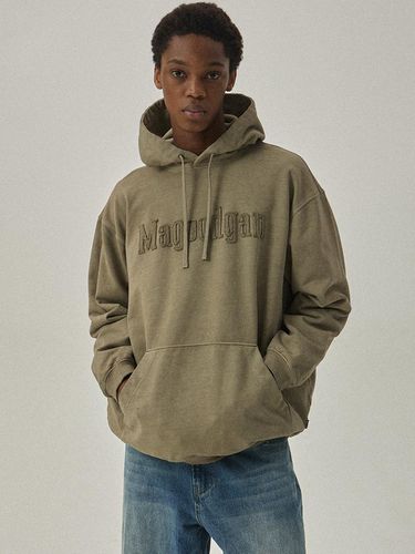 Pigment Garment-Dyed Overfit Luxury Hoodie [Beige] (3155) - MAGOODGAN - Modalova