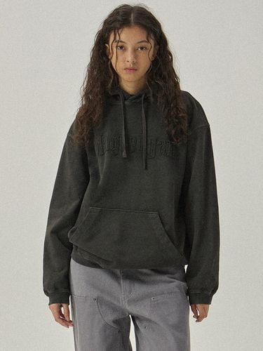 Pigment Garment-Dyed Overfit Vintage Hoodie [Dark Gray] (3155) - MAGOODGAN - Modalova