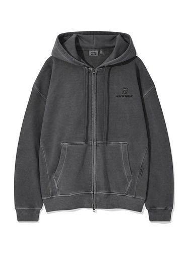 Pigment Hood Zip-Up Charcoal - Wacky Willy - Modalova