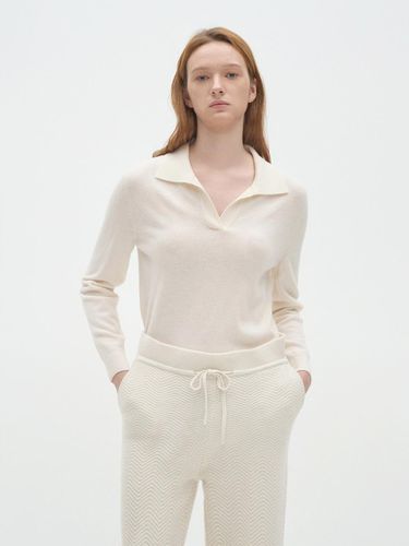 Satie Wool Polo Knit beige - JRIUM - Modalova