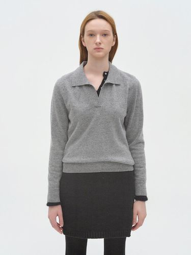 Satie Wool Polo Knit Gray - JRIUM - Modalova