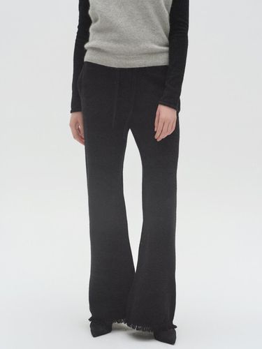 Ethnic wide flare wool pants black - JRIUM - Modalova