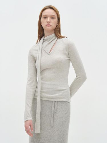 Sophie muffler knit top gray - JRIUM - Modalova