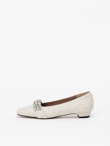 Ursula Embellished Flat in TWEED - CHAUSSURE LAPIN - Modalova