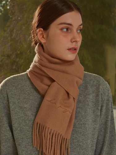 VIRGIN WOOL 100 scarf_BEIGE - White Project - Modalova