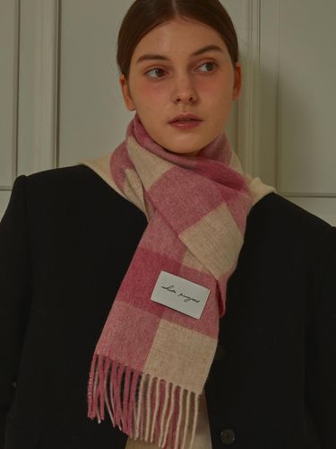 PATTERN VIRGIN WOOL scarf_PINK - White Project - Modalova