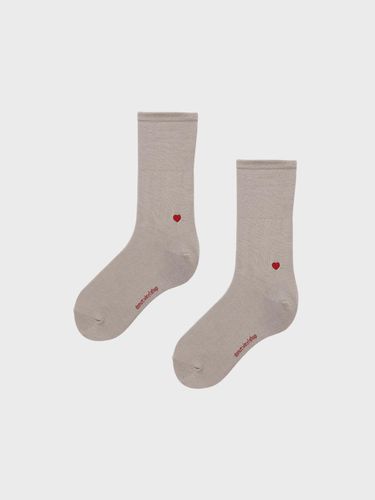 Tiny little heart Socks - gray - DONUTVINYLSHOP - Modalova