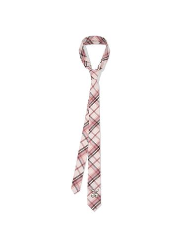 Cheek Check Slim Tie [Pink] - KIRSH - Modalova