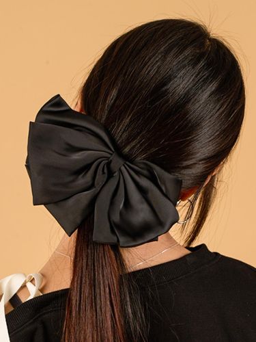 Daily Chiffon Double Big Ribbon Hairpin Hair [BLAC - KOLEAT - Modalova