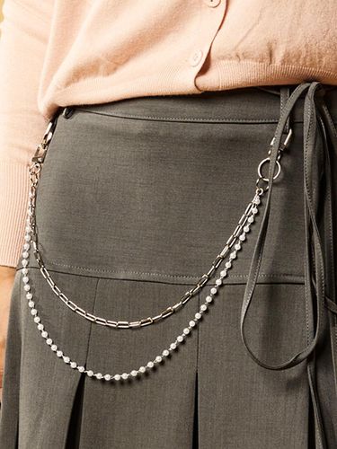 Layered] Chain Pearl Belt Keychain - KOLEAT - Modalova