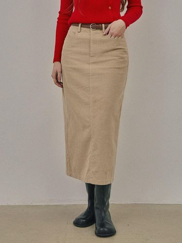 Pacoz Corduroy Long Skirt (belt set) - TWEE - Modalova