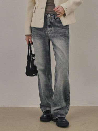 Tajle Vintage-Washed Wide Denim Pants - TWEE - Modalova