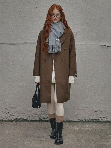 Vieto Collar Handmade Wool Long Coat - TWEE - Modalova