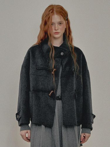 Ombria High Neck Handmade Wool Duffel Coat - TWEE - Modalova