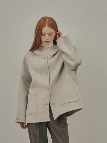 Rendezvous Handmade Wool Hooded Coat - TWEE - Modalova