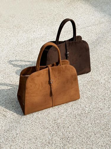 BLANC SUEDE Tote Bag 2COLORS - MONOROW - Modalova