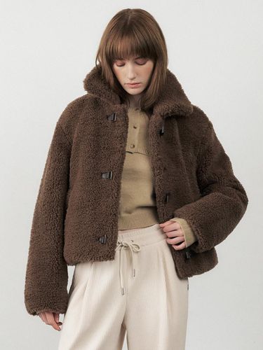 Shearling Collar Jumper - Brown - CITYBREEZE - Modalova