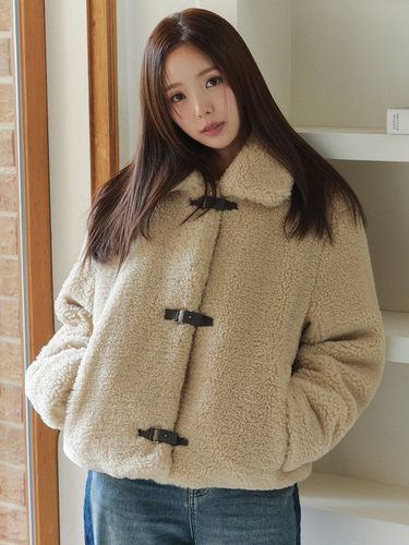 Shearling Collar Jumper - Beige - CITYBREEZE - Modalova