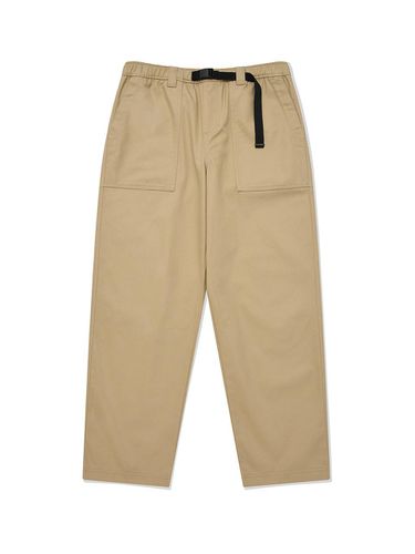 Webbing Belt Cotton Pants Beige - Wacky Willy - Modalova