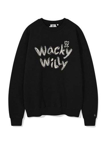 Typo embroidered napping sweatshirt black - Wacky Willy - Modalova