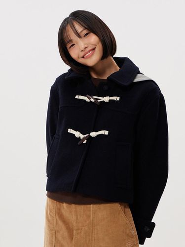 Short hooded toggle coat dark navy - Wacky Willy - Modalova