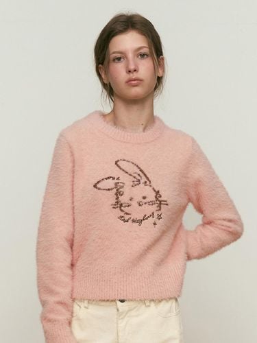 Witty Bunny Jacquard Knitwear [Pink] - KIRSH - Modalova