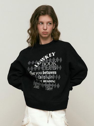 Lowkey Book Club Argyle PATTERN Sweatshirt [] - KIRSH - Modalova