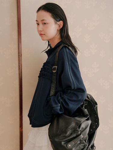 FRILL TRACK ZIP UP_NAVY - CELITAILS - Modalova