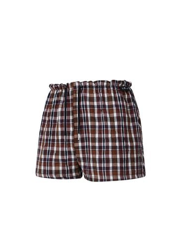 Micro Check String Short Pants_ [] - LECYTO - Modalova