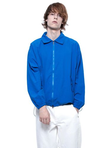 Searsucker Collar Windbreaker Jumper - Blue - Chance’s noi - Modalova