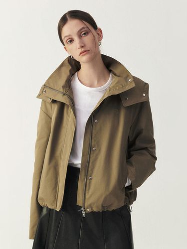 High-neck Blouson jumper_KHAKI - ARTID - Modalova