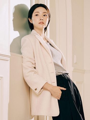 Wool Bookle Tailored Jacket_IVORY - ARTID - Modalova