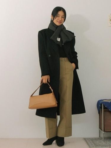 Cashmere Tailored Long Coat_BLACK - ARTID - Modalova